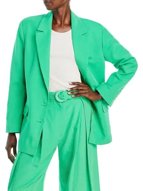 Womens Solid Lyocell Two-Button Blazer